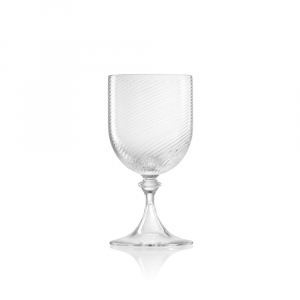 Twisted Transparent Wine Glass