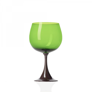 Burlesque Wine Glasses- Blueberry & Green