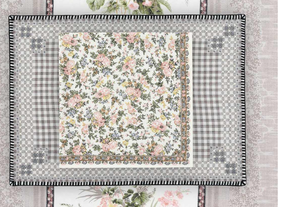 Greta Gingham Taupe Placemat