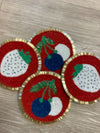 Strawberry Coasters Red & White