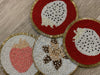 Strawberry Coasters Red & White