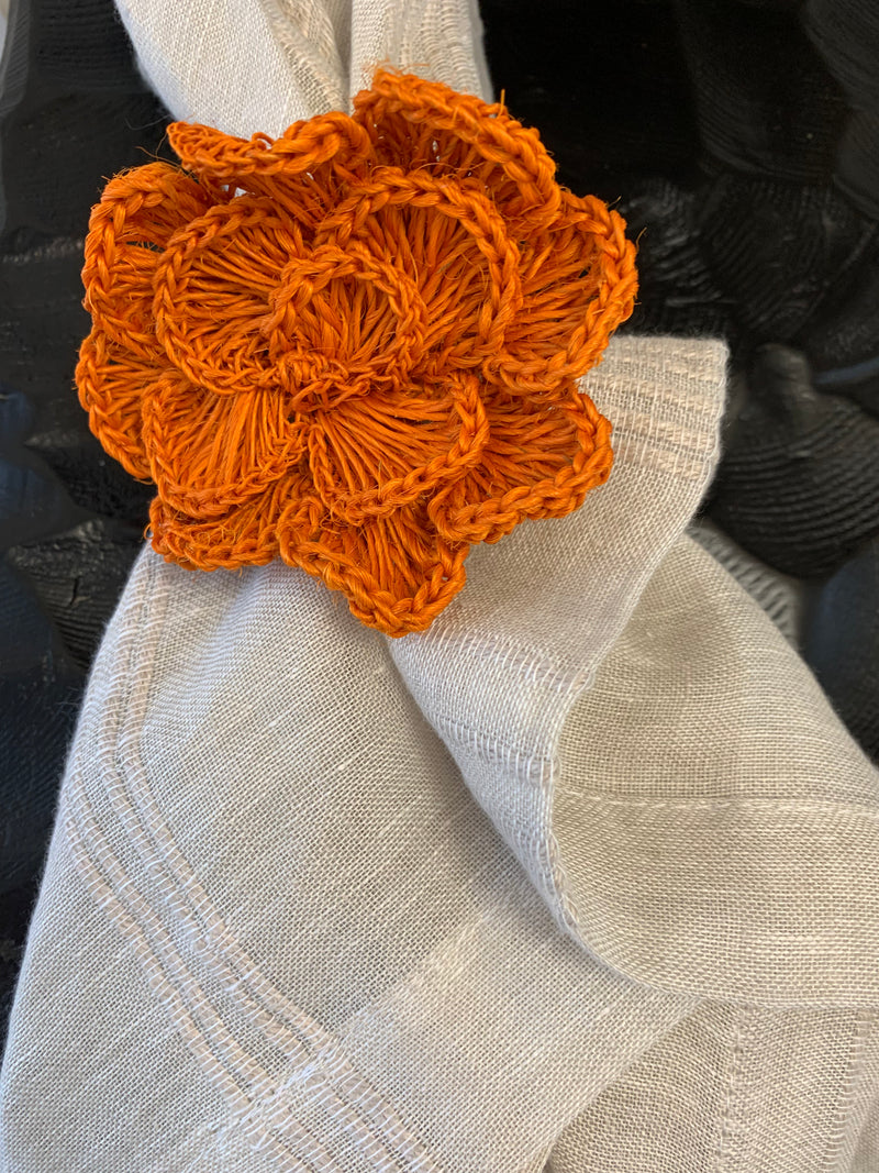 Orange Flower Napkin Ring