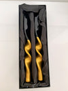 Black & Gold Lacquer Twist Candle