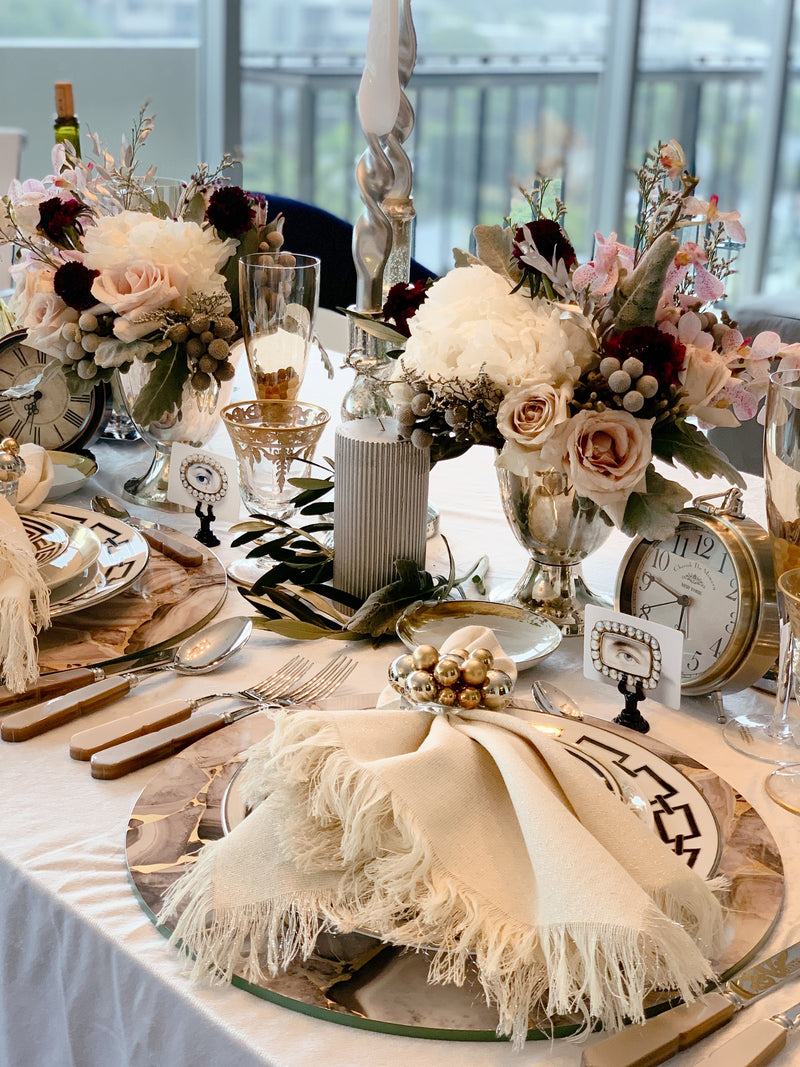 Shiny Fringe Linen Napkin