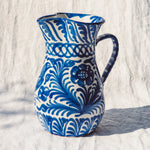 Large Azul Pitcher with Handpainted Design