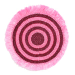 Pink & Maroon Woven Fringe Placemats