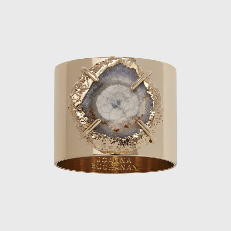 Seafoam Crystal Quartz Napkin Ring set of 2
