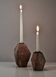 Short Inca Wood Candleholder
