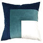 Blue Silk Patchwork Pillow- set of 2