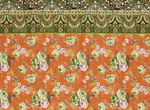 Marley Peach Green Tablecloth 88 x 124