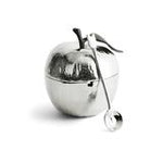 Gold Apple Honey Pot with Spoon