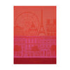 Paris Panorama Tea Towel Red