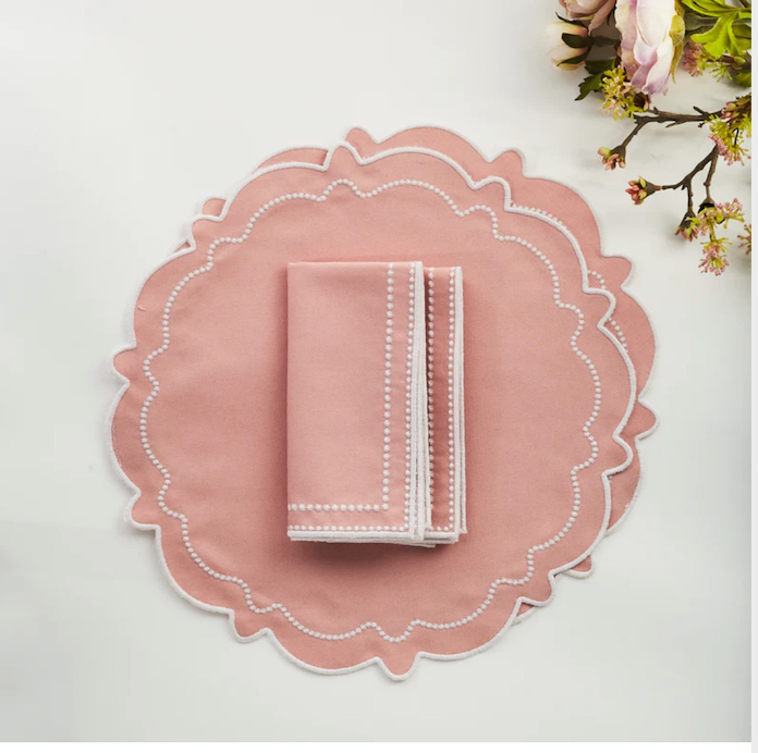 Pink Waves Scallop Placemat
