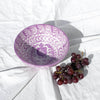 Medium Lilac Bowl with Handpainted Design