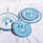 Hand Painted Traditional Sky Blue Salad Plate