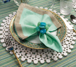 White Round Bamboo Placemat
